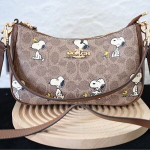 Coach x Peanuts Signature Snoopy Hobo Bag